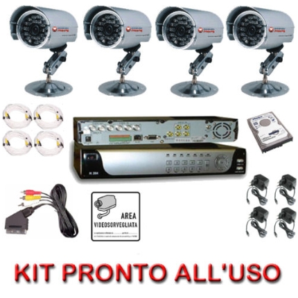 kit completo videosorveglianza base