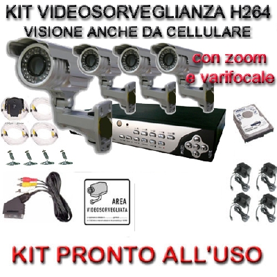 kit completo videosorveglianza cantiere