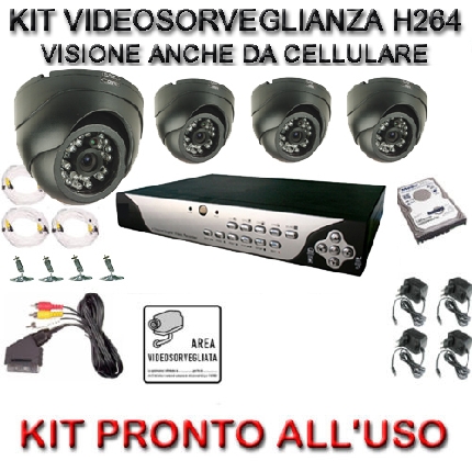 kit completo videosorveglianza elite