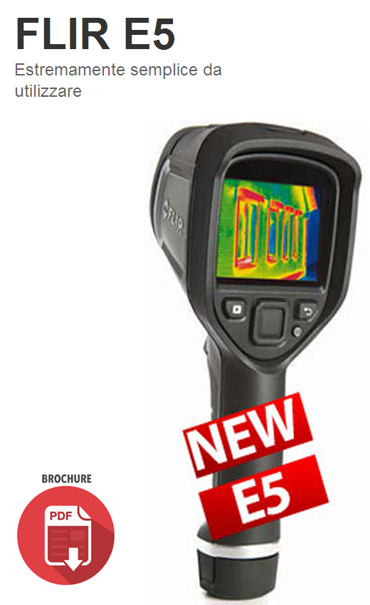 termocamera per rilievi di temografia edile modello flir E5